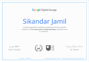 Google Certified SEO Expert Sikandar jamil Search Engine Empires