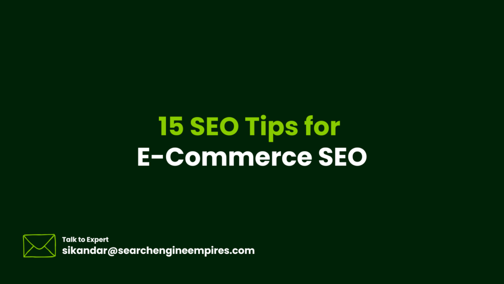 SEO Tips for E-Commerce SEO E-Commerce SEO