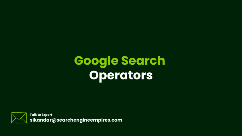 Google Search Operators Google Search Operators